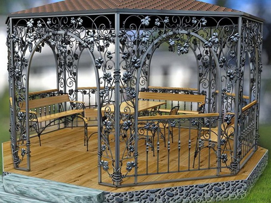 Кованная беседка Виноградная лоза
