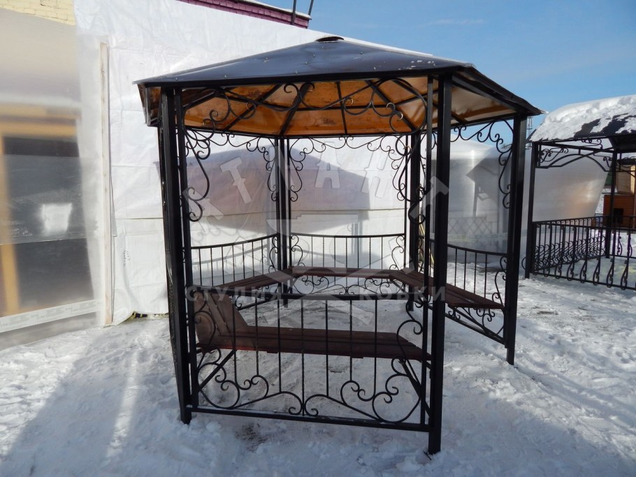 Беседка металлическая кованая