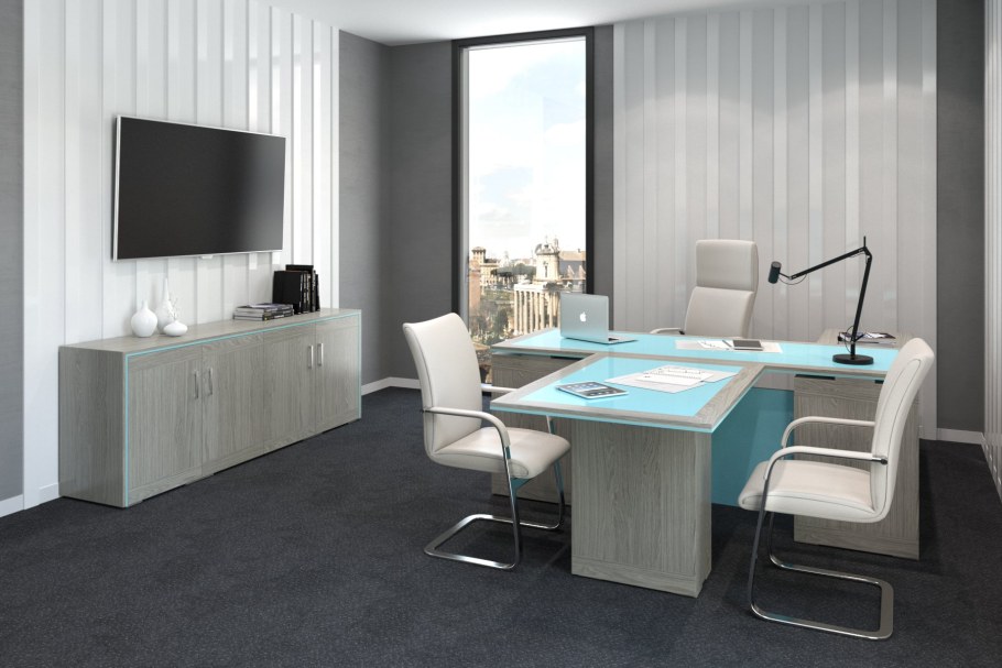 Офисная мебель серая