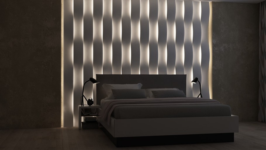 Световая 3д панель Винг