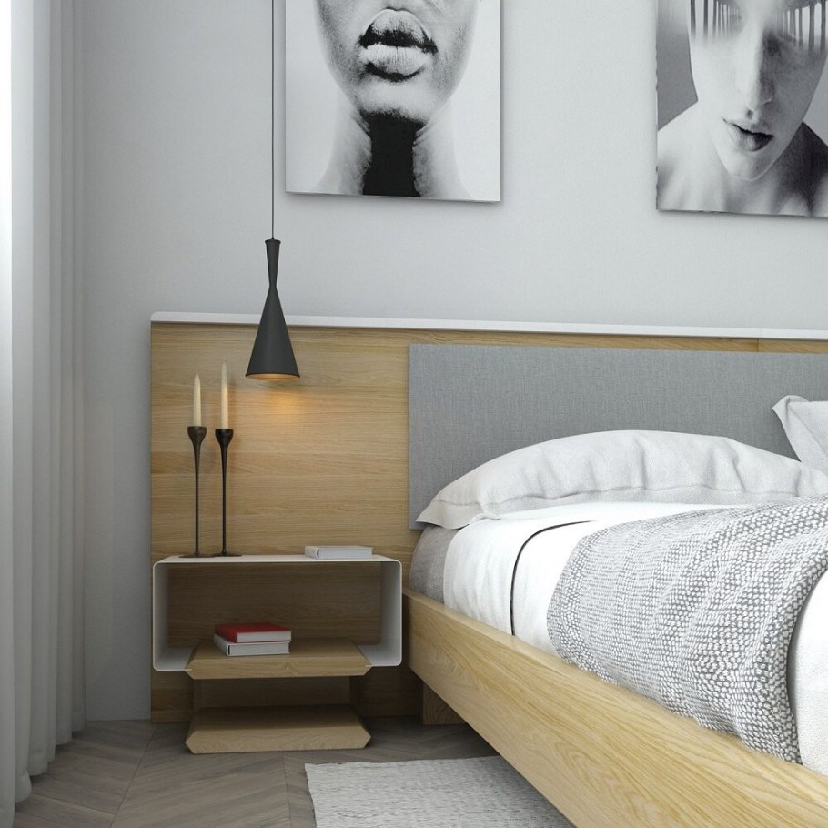 Кровать с прикроватными тумбочками