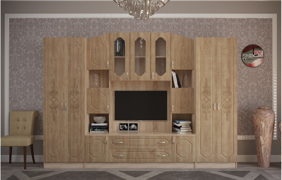 Гостиная Макарена эко дуб сонома