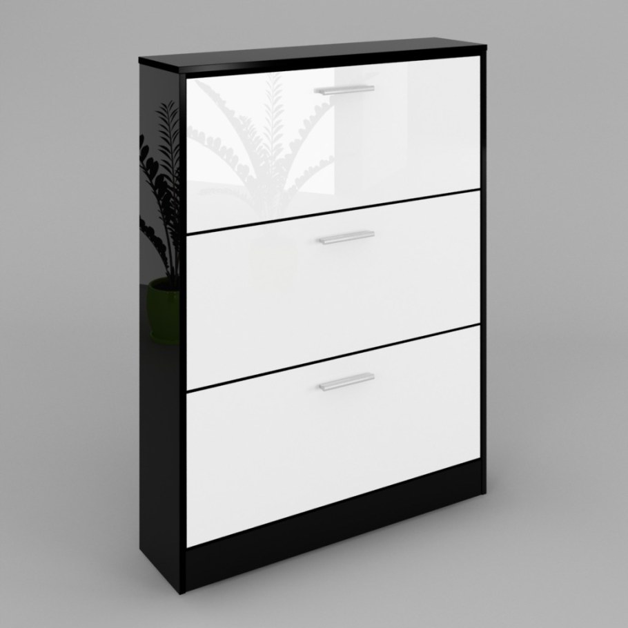 Тумба для обуви Bari 60, белый глянец,