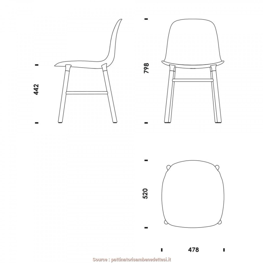 Стул вид сбоку чертеж