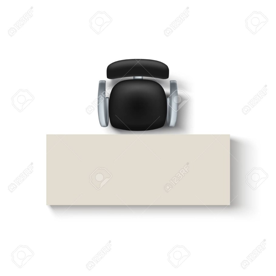 Компьютерный стул вид сверху