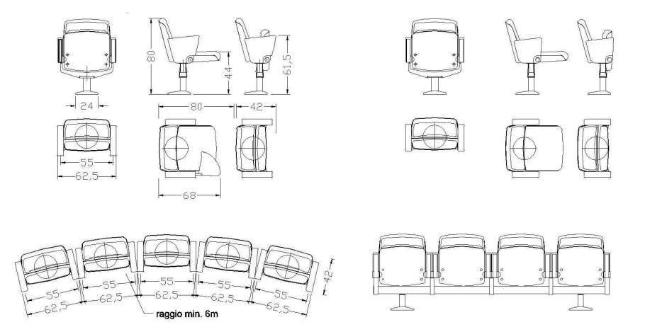 Кресло сбоку Автокад
