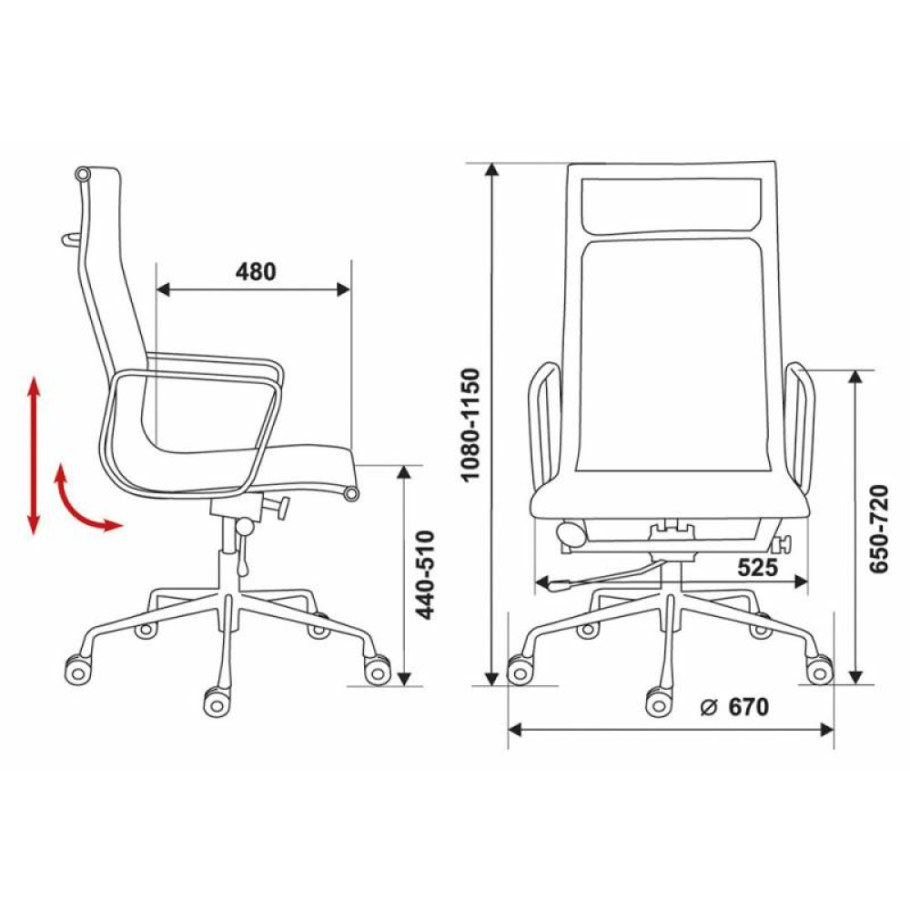 Кресло Бюрократ MC-101/B/26-b01 спинка сетка черный TW-01 сиденье черный 26-b01