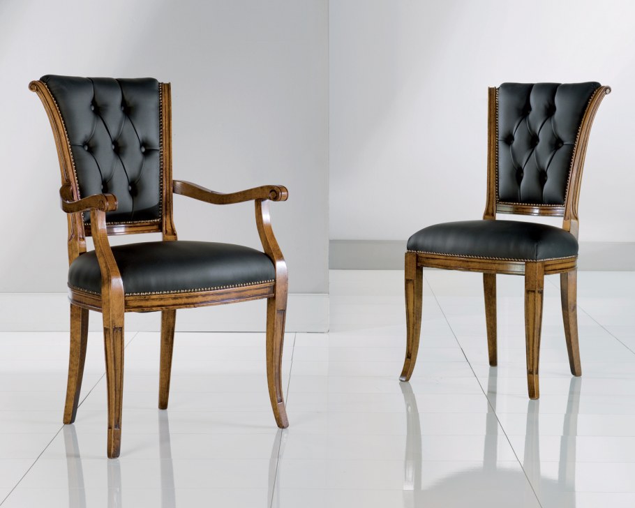 Стул кожаный "Клер стиль"~84