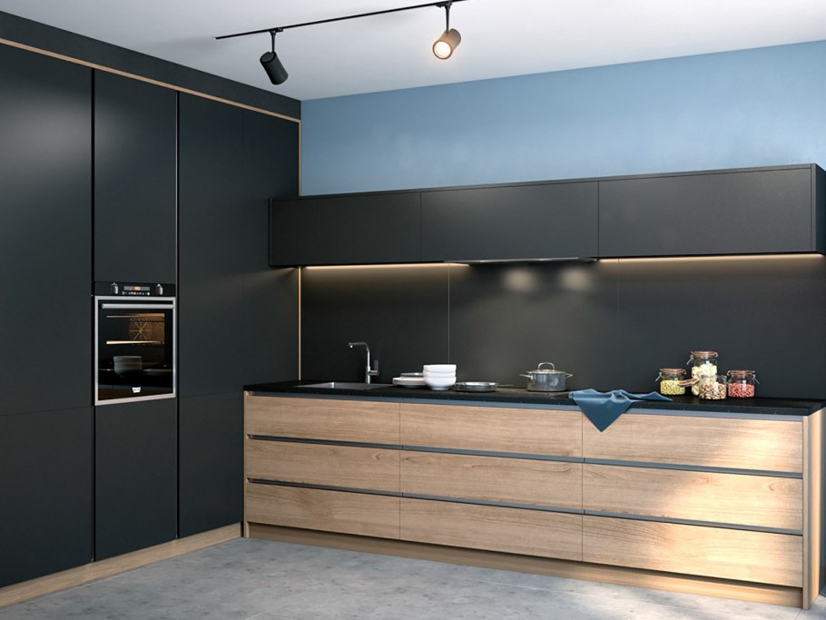 Egger черный графит кухня