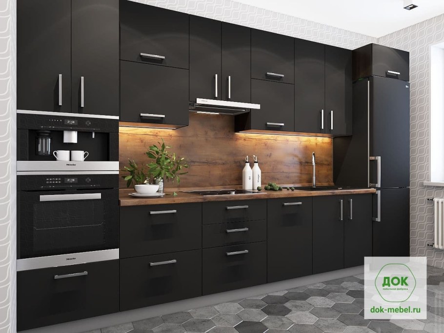 Кухонный гарнитур цвет графит