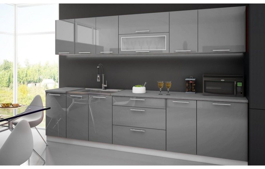 Кухня Амика серый перламутр