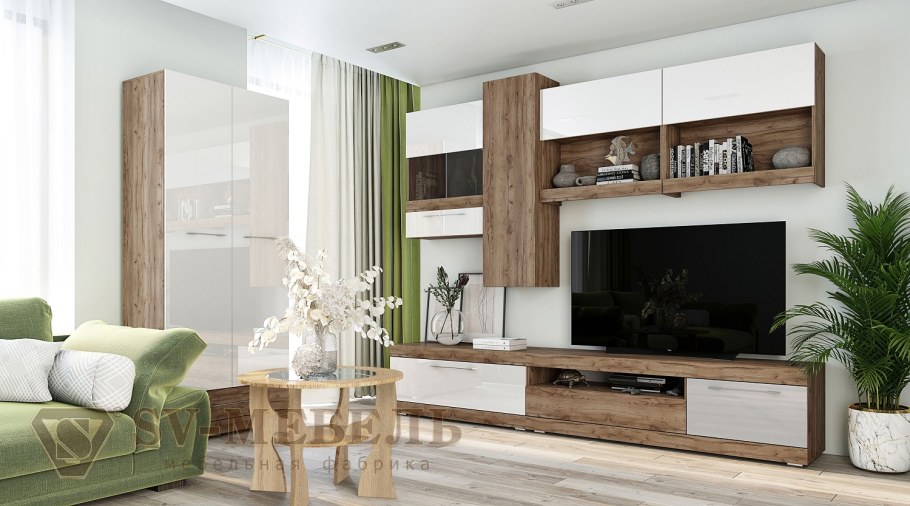 Гостиная Ницца Галифакс табак модульная