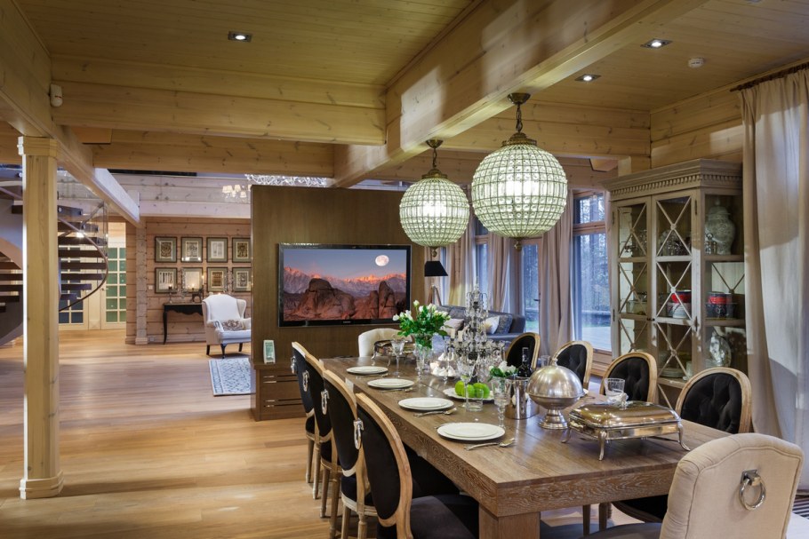 Загородный дом на Медном озере Honka 450м2 кухня