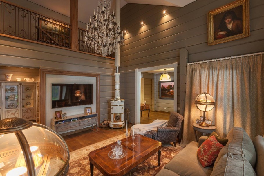 Загородный дом на Медном озере Honka 450м2 кухня