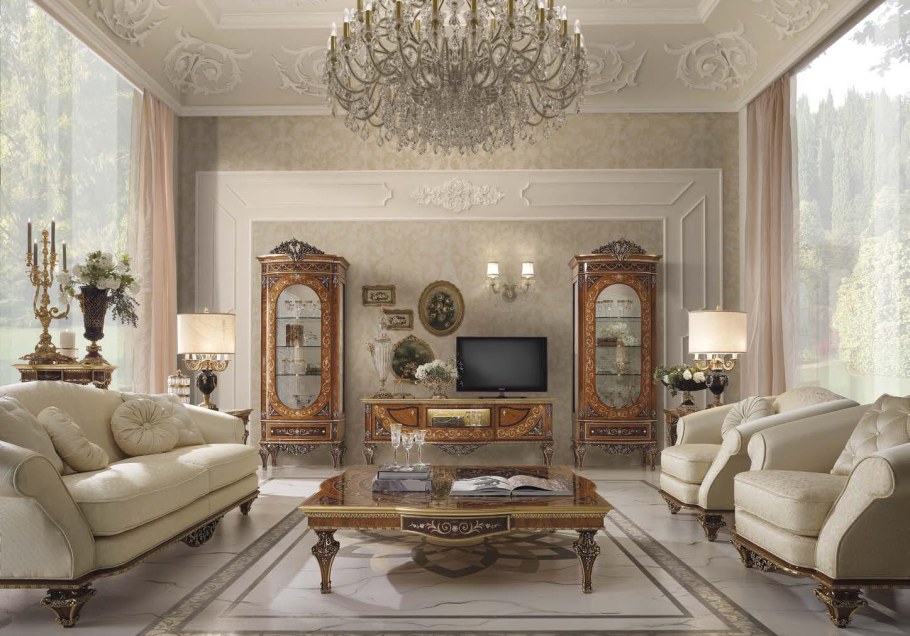 Гостиная итальянской виллы