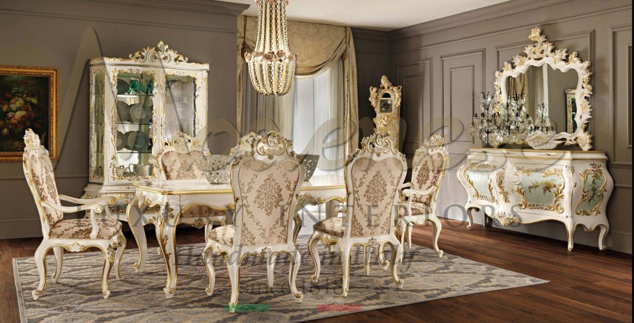 Стул в стиле Барокко из слоновой кости