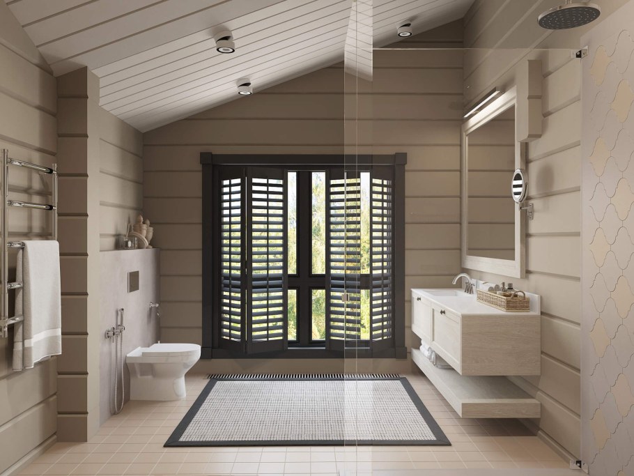 Душевая в доме из бруса