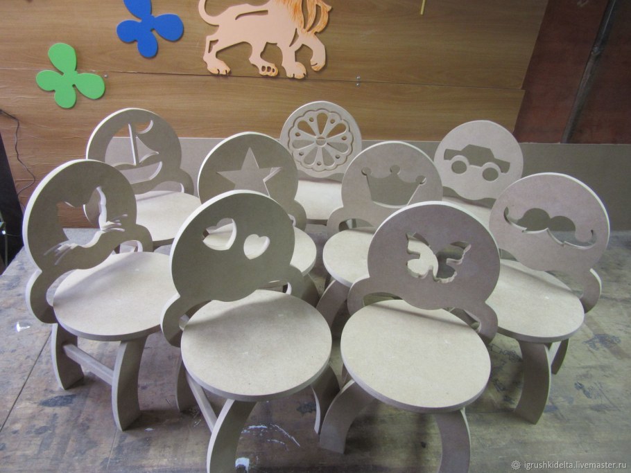 Детский стульчик и столик ЛМДФ