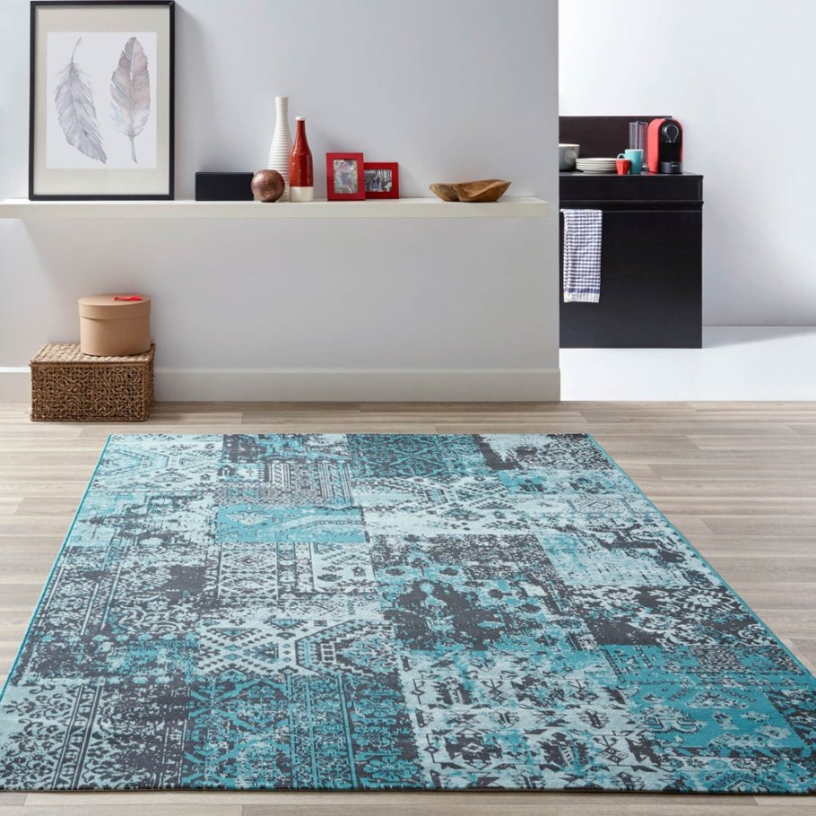 Ковер серо бирюзовый