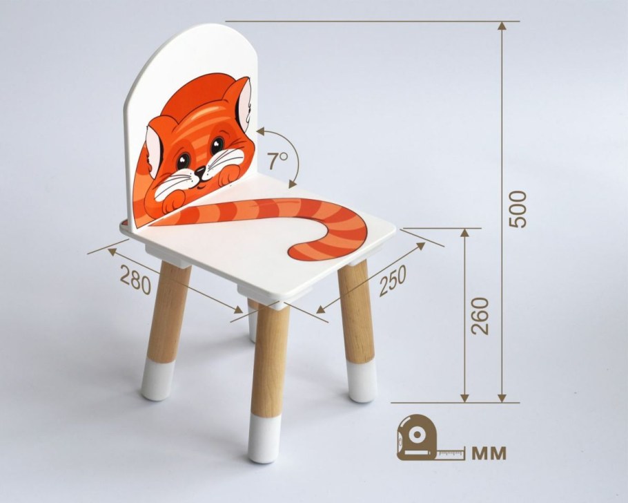 Детский табурет котик