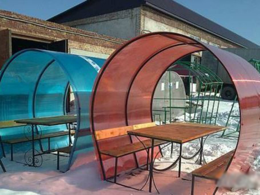 Необычные беседки из поликарбоната