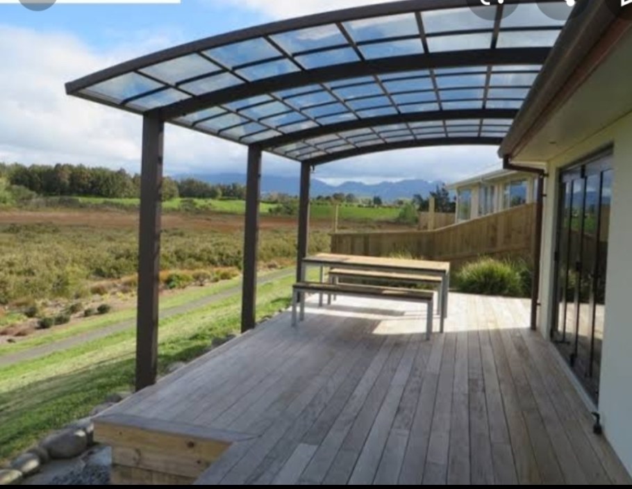 Крыша из поликарбоната для террасы