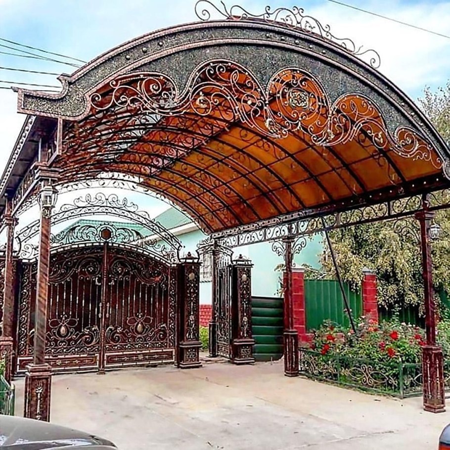 Кованые навесы для машин