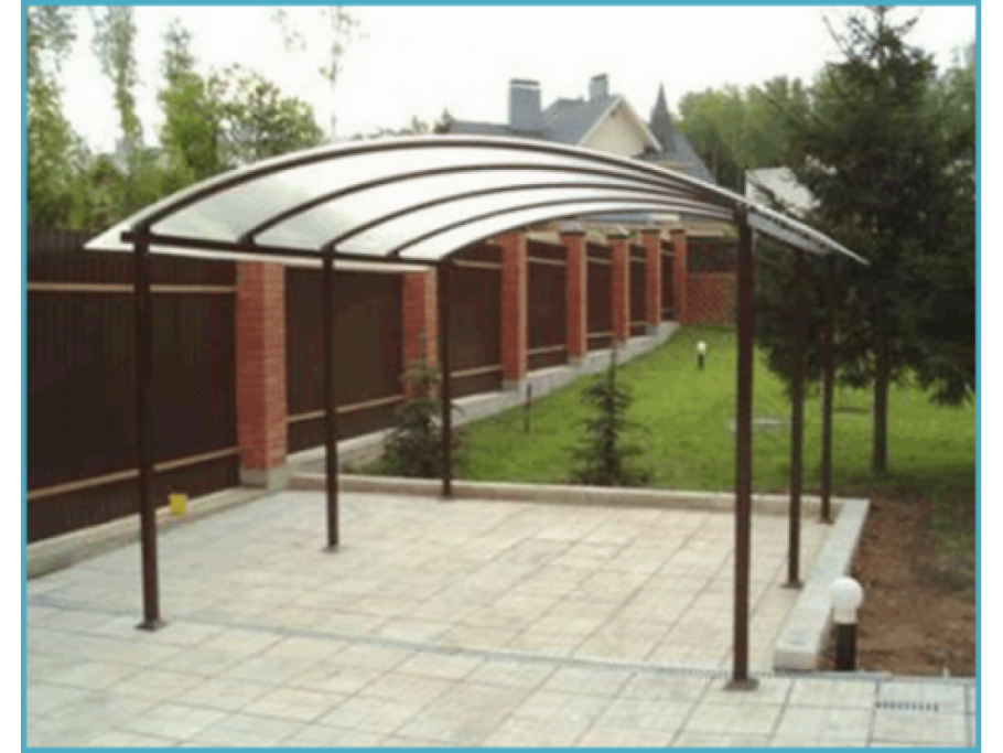 Навес для автомобиля из поликарбоната