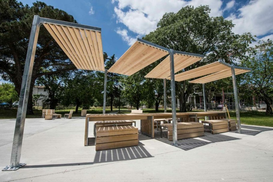 Беседка пергола парк металл дерево