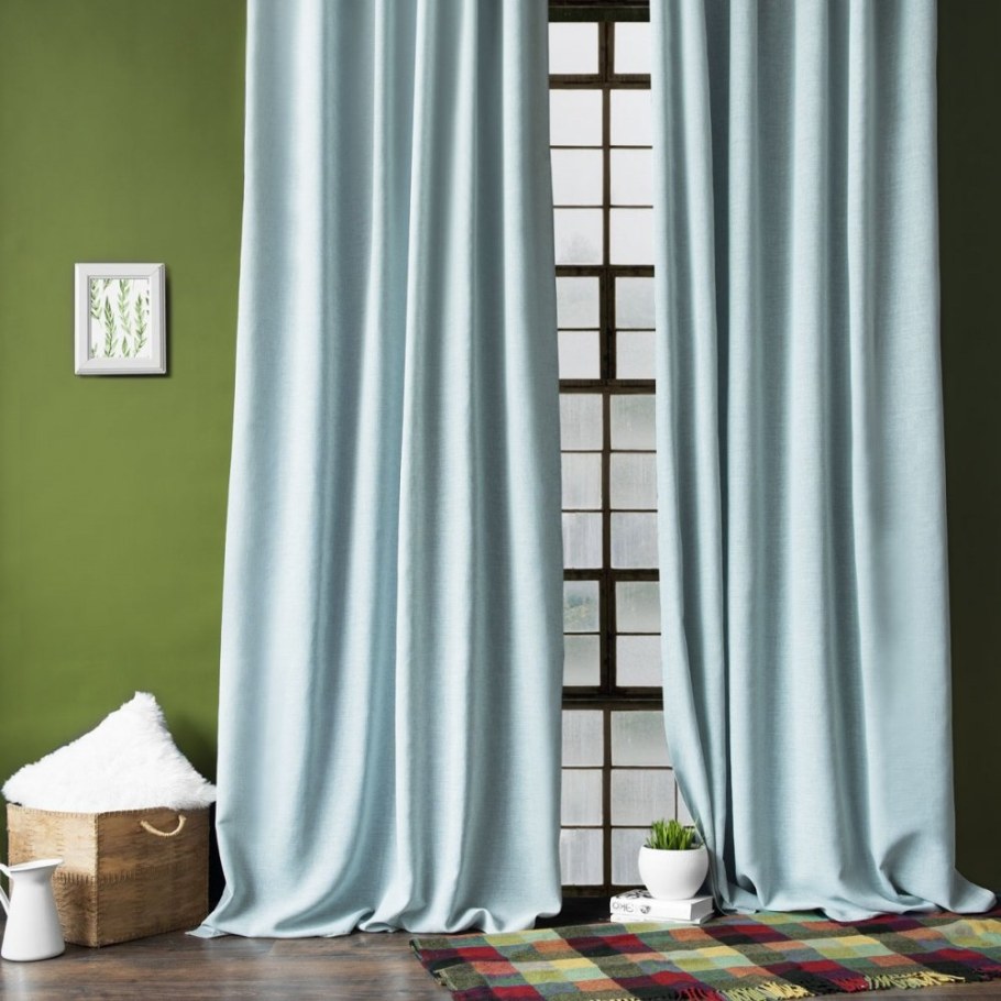 Портьеры серо голубые