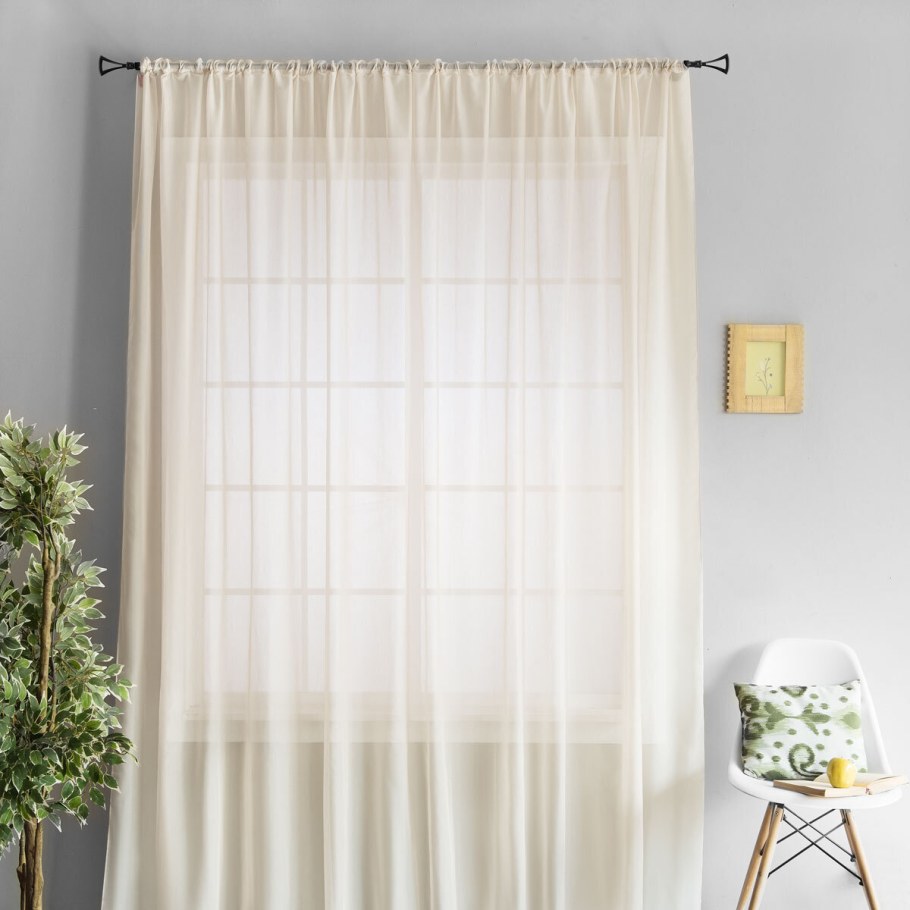 Тюль бежевая