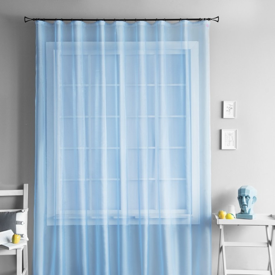 Шторы валберис голубые вуаль