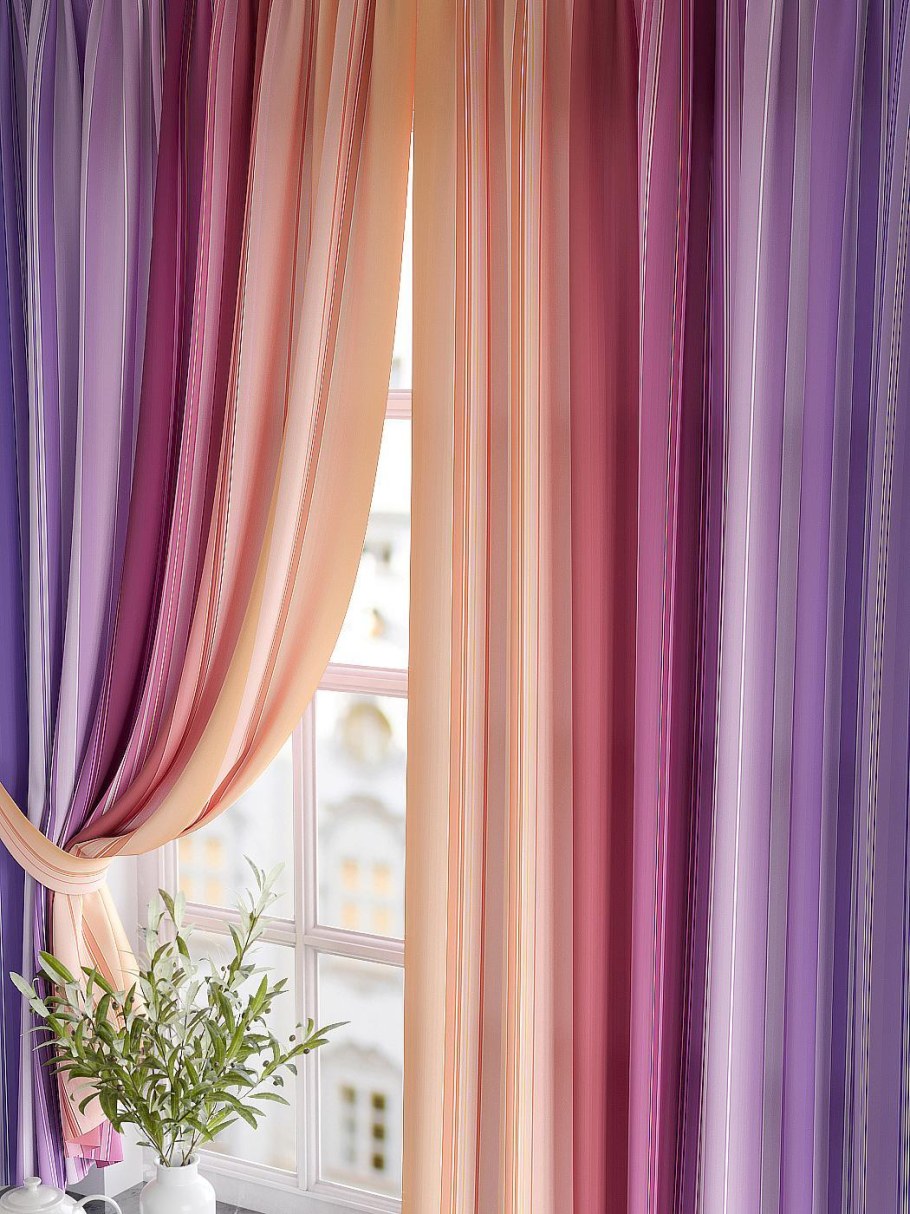 Комплект штор ТОМДОМ фиолетовый
