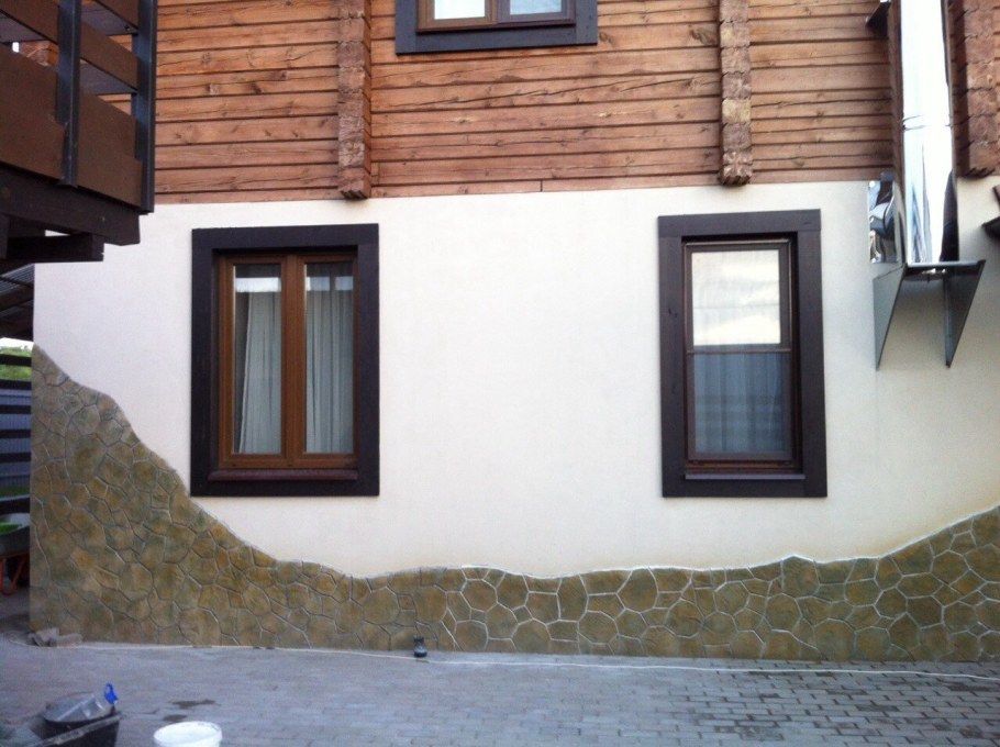 Фасад из печатного бетона