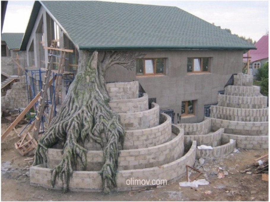 Дерево из арт бетона