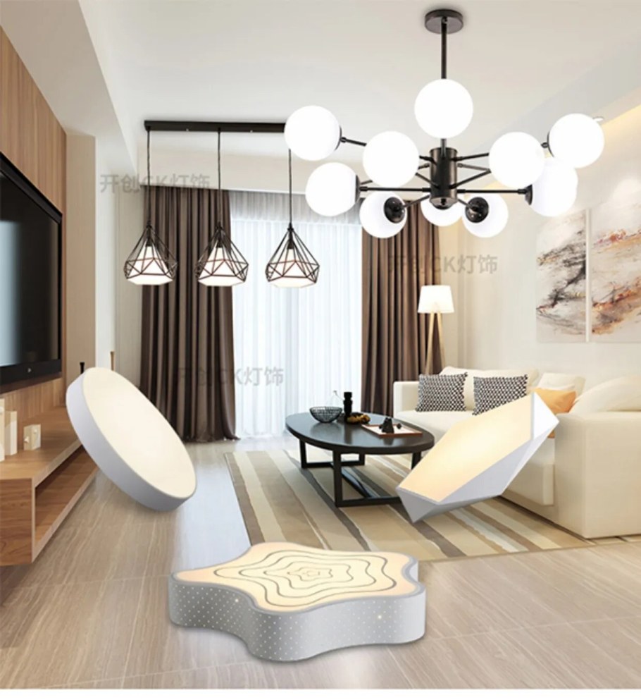 Люстры в современном стиле в интерьере