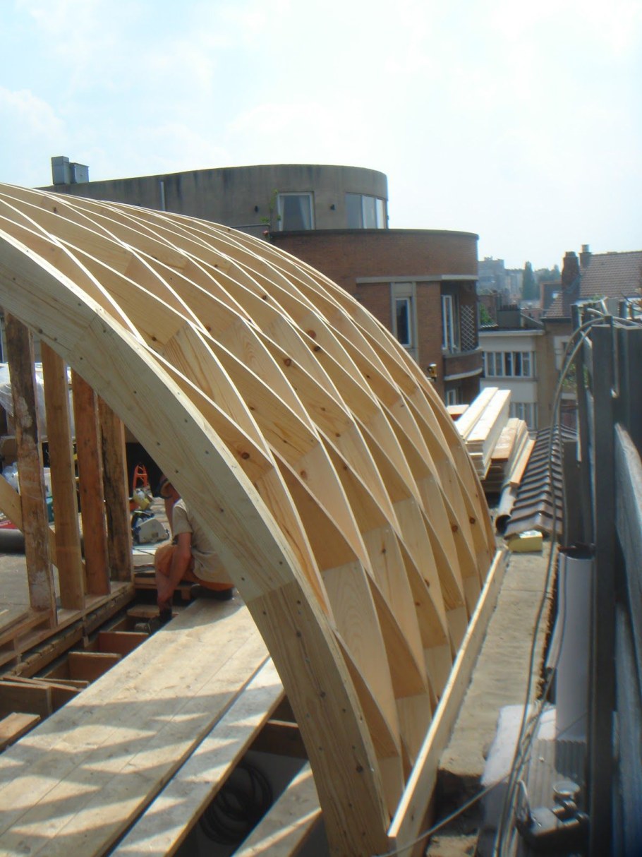 Гнутоклееные балки для купола