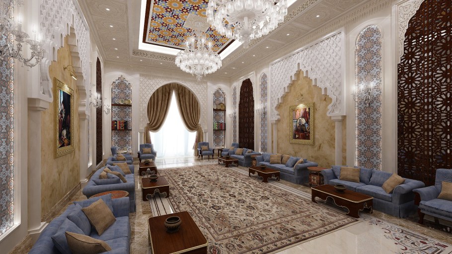 Кессонированные потолки в марокканском стиле