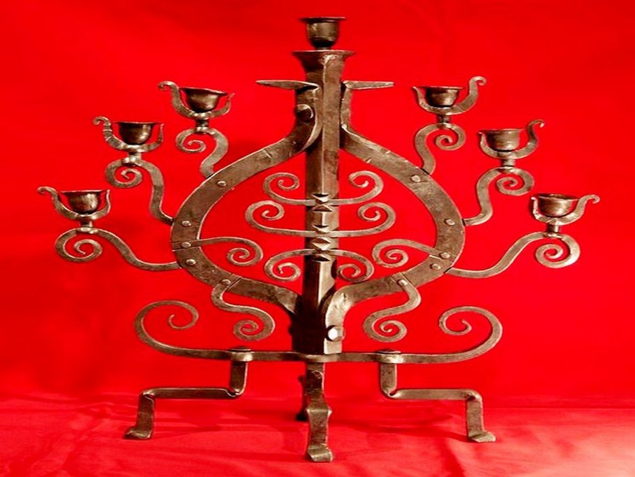 607-008 Фабрика ковки подсвечник напольный