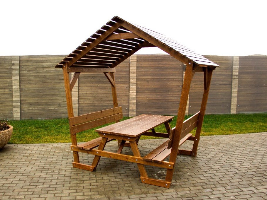 Стол с навесом Дубрава