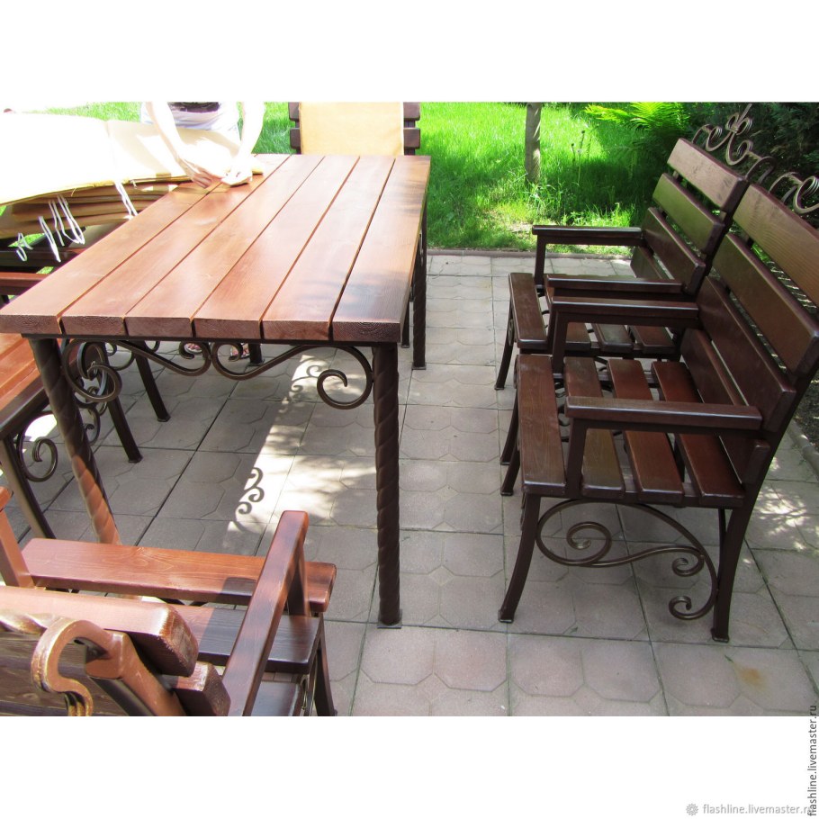 Деревянная Садовая мебель