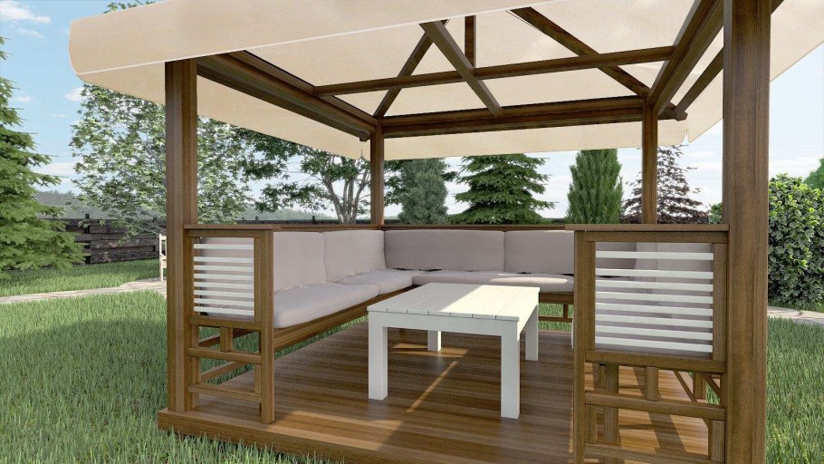 Каркасная беседка