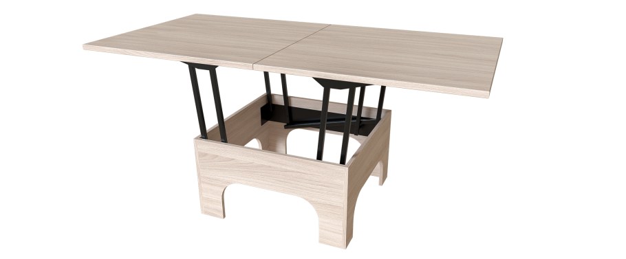 Техно стол трансформер (ясень шимо светлый) (Горизонт)