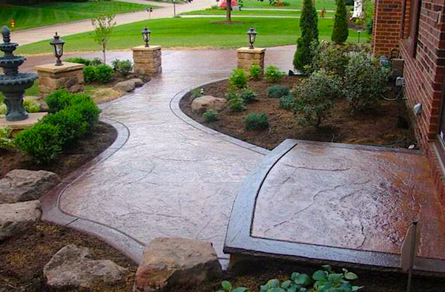 Декоративный бетон для дорожек