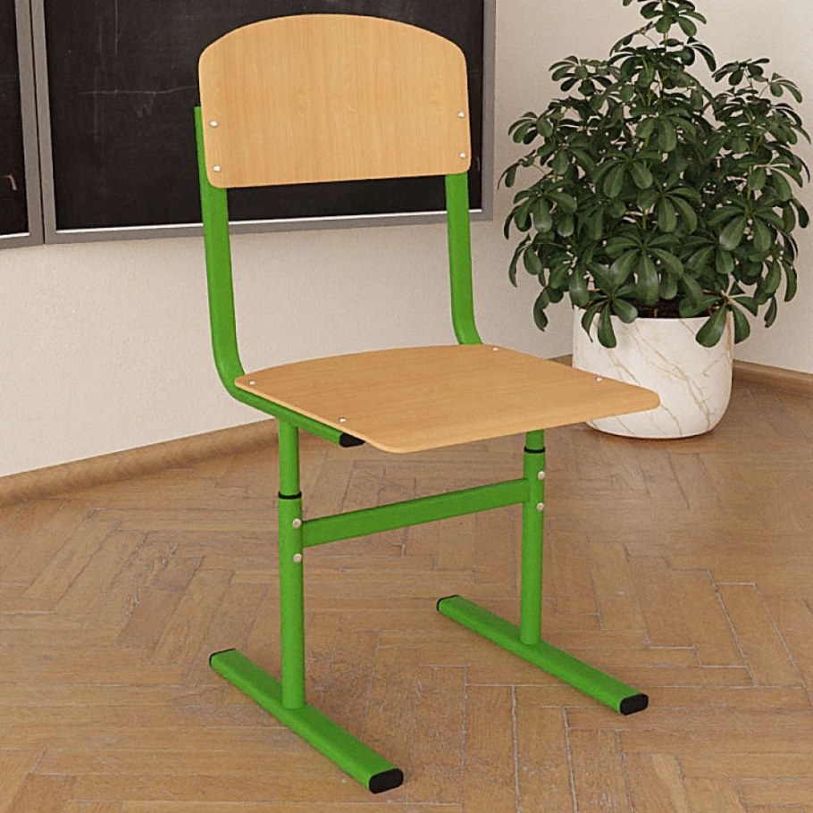 Стул школьный на круглой трубе