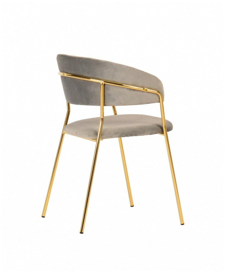 Стул Turin латте с золотыми ножками