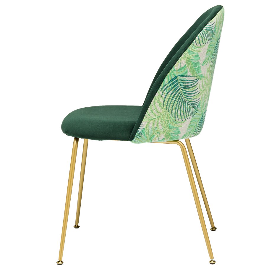 Стул Brooke Tropical с золотыми ножками артикул a-8103-Full-Yellow