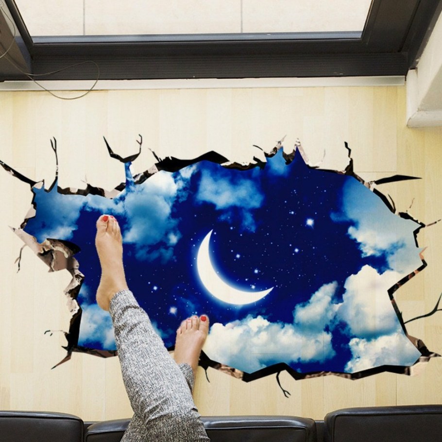 Роспись стен в стиле космос