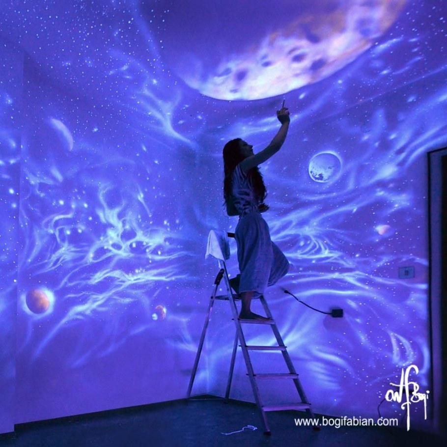 Светящаяся картина космос