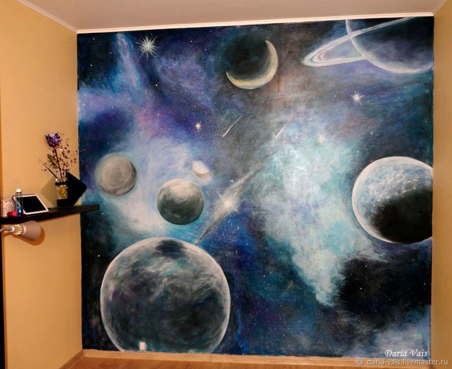 Настенная роспись космос